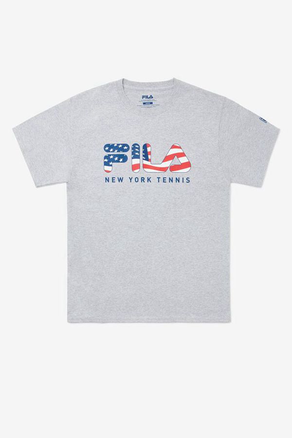 Camisetas Fila Homem Cinzentas - Fila Nyc Flag Portugal Online,HIWY-49063